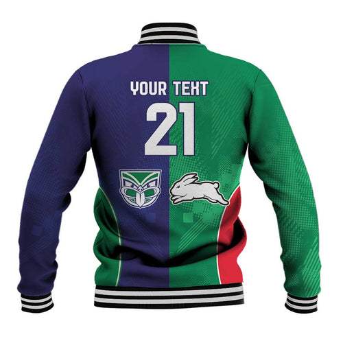 Custom Warriors-Rabbitohs Baseball Jacket Together Sporty Style