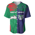 Custom Warriors-Rabbitohs Baseball Jersey Together Sporty Style