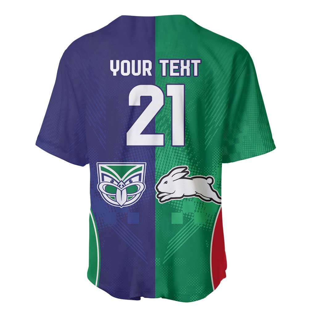 Custom Warriors-Rabbitohs Baseball Jersey Together Sporty Style