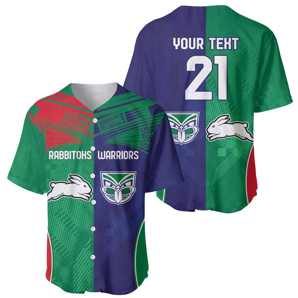 Custom Warriors-Rabbitohs Baseball Jersey Together Sporty Style