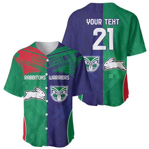 Custom Warriors-Rabbitohs Baseball Jersey Together Sporty Style