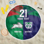 Custom Warriors-Rabbitohs Beach Blanket Together Sporty Style
