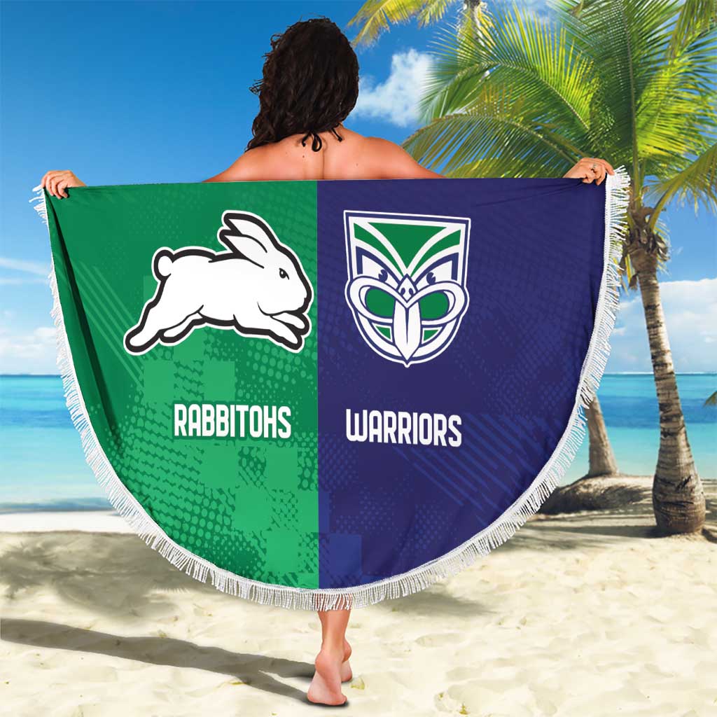 Custom Warriors-Rabbitohs Beach Blanket Together Sporty Style