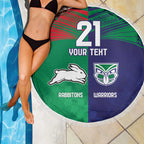 Custom Warriors-Rabbitohs Beach Blanket Together Sporty Style