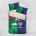 Custom Warriors-Rabbitohs Bedding Set Together Sporty Style