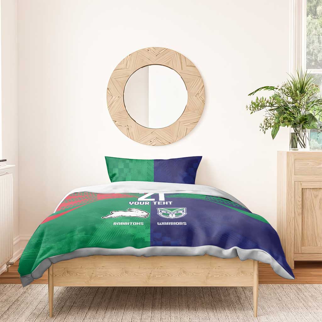 Custom Warriors-Rabbitohs Bedding Set Together Sporty Style