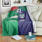 Custom Warriors-Rabbitohs Blanket Together Sporty Style