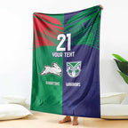 Custom Warriors-Rabbitohs Blanket Together Sporty Style