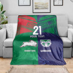 Custom Warriors-Rabbitohs Blanket Together Sporty Style