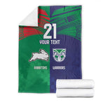 Custom Warriors-Rabbitohs Blanket Together Sporty Style