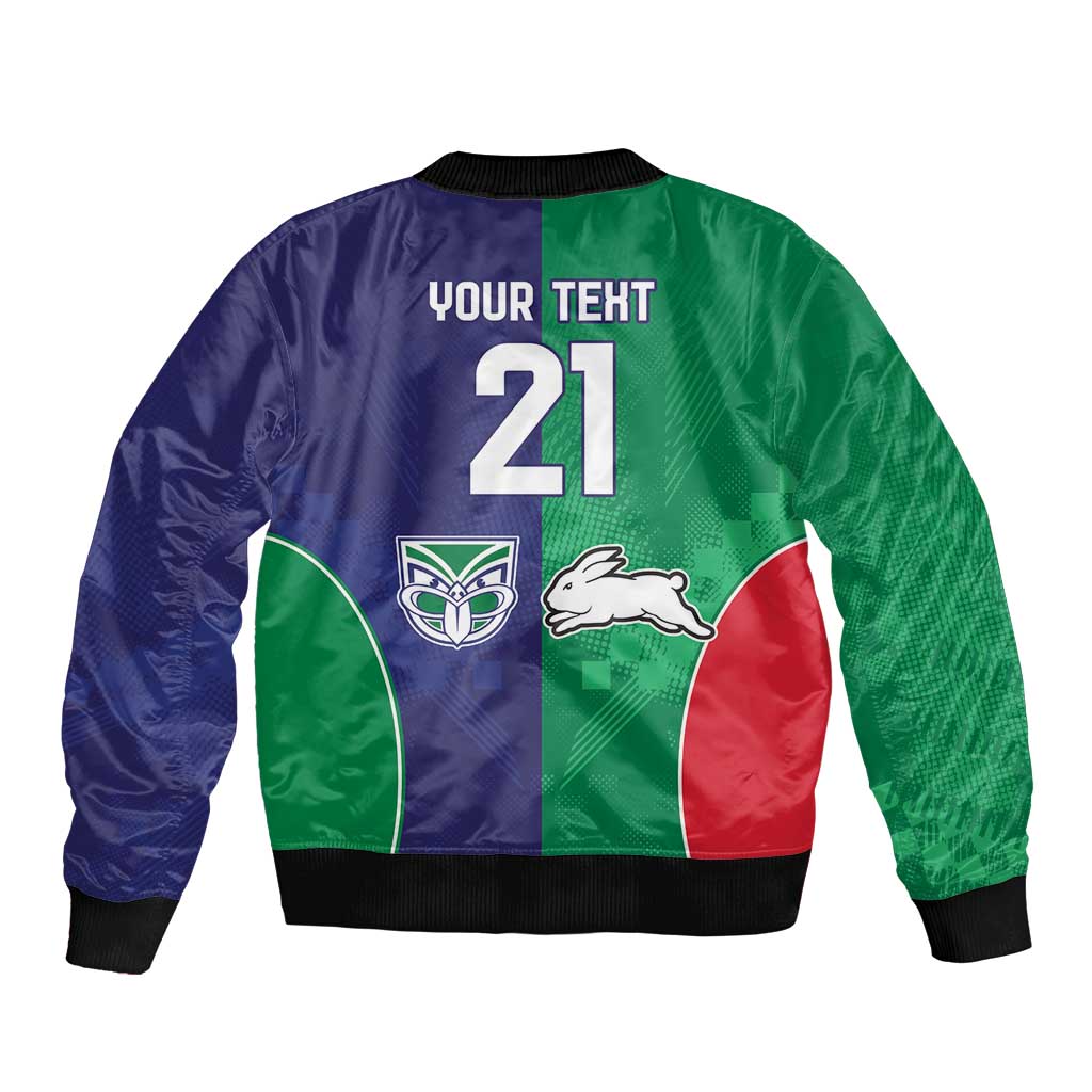 Custom Warriors-Rabbitohs Bomber Jacket Together Sporty Style