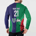 Custom Warriors-Rabbitohs Button Sweatshirt Together Sporty Style