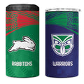 Custom Warriors-Rabbitohs 4 in 1 Can Cooler Tumbler Together Sporty Style