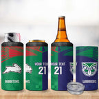Custom Warriors-Rabbitohs 4 in 1 Can Cooler Tumbler Together Sporty Style