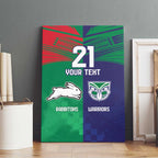Custom Warriors-Rabbitohs Canvas Wall Art Together Sporty Style