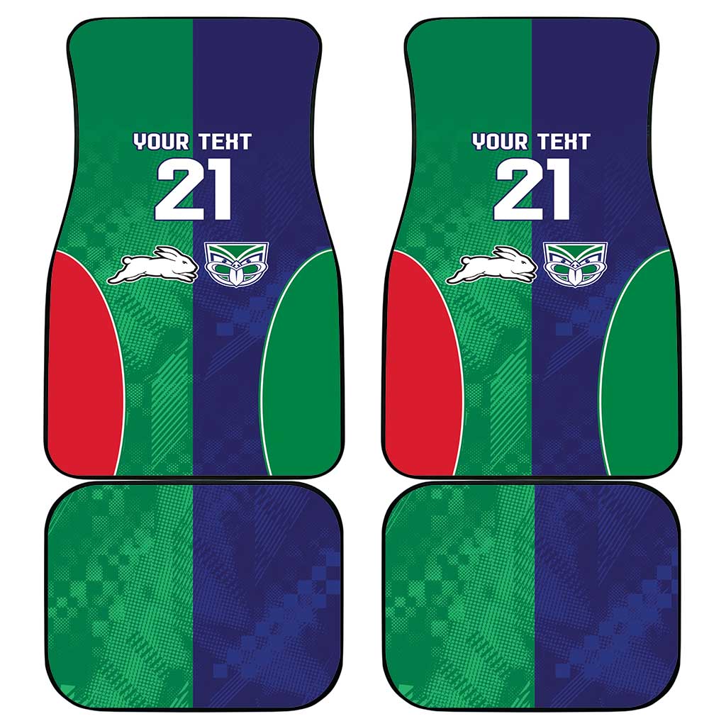 Custom Warriors-Rabbitohs Car Mats Together Sporty Style