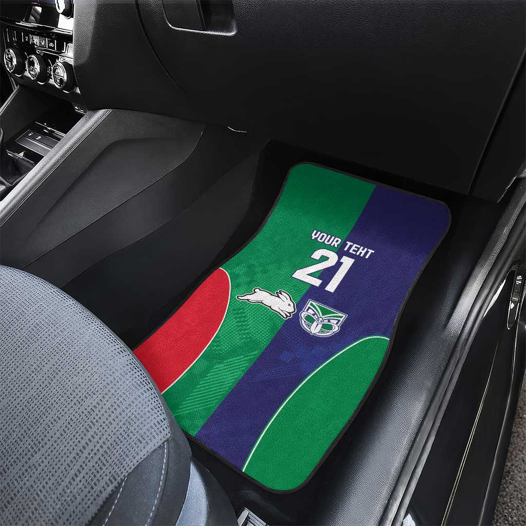 Custom Warriors-Rabbitohs Car Mats Together Sporty Style