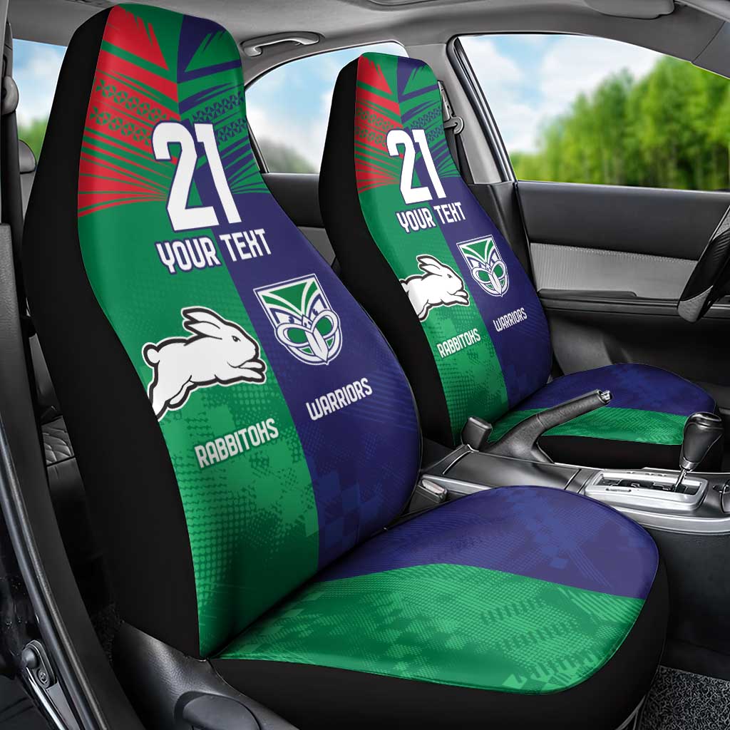 Custom Warriors-Rabbitohs Car Seat Cover Together Sporty Style