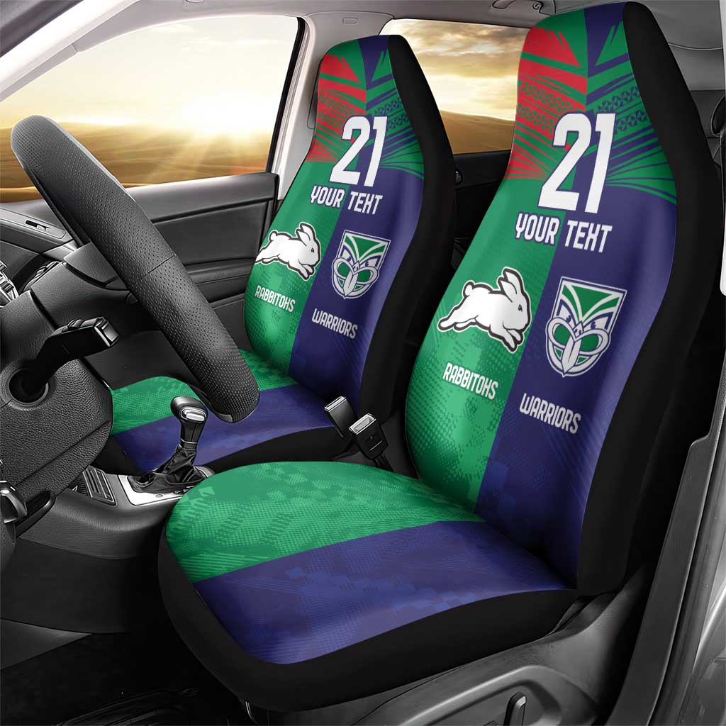 Custom Warriors-Rabbitohs Car Seat Cover Together Sporty Style