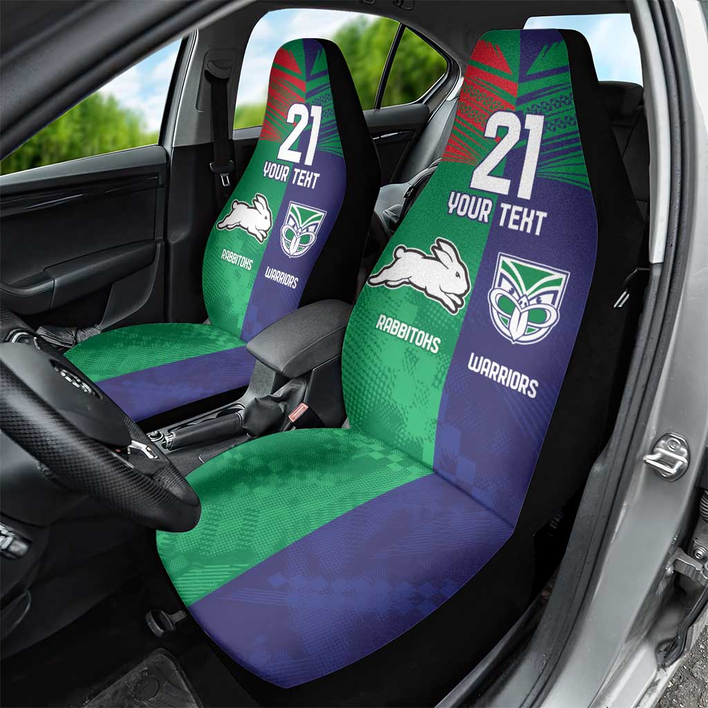 Custom Warriors-Rabbitohs Car Seat Cover Together Sporty Style