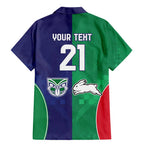 Custom Warriors-Rabbitohs Family Matching Mermaid Dress and Hawaiian Shirt Together Sporty Style