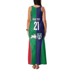 Custom Warriors-Rabbitohs Family Matching Tank Maxi Dress and Hawaiian Shirt Together Sporty Style