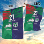 Custom Warriors-Rabbitohs Garden Flag Together Sporty Style