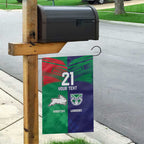 Custom Warriors-Rabbitohs Garden Flag Together Sporty Style
