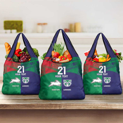 Custom Warriors-Rabbitohs Grocery Bag Together Sporty Style