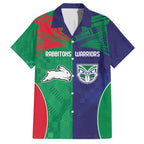 Custom Warriors-Rabbitohs Hawaiian Shirt Together Sporty Style