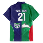 Custom Warriors-Rabbitohs Hawaiian Shirt Together Sporty Style