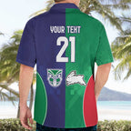 Custom Warriors-Rabbitohs Hawaiian Shirt Together Sporty Style