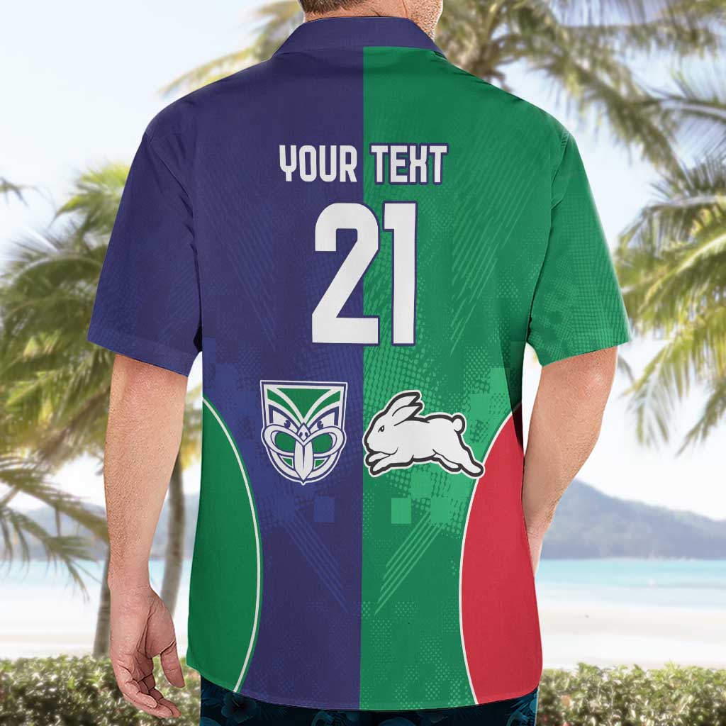 Custom Warriors-Rabbitohs Hawaiian Shirt Together Sporty Style