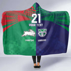 Custom Warriors-Rabbitohs Hooded Blanket Together Sporty Style