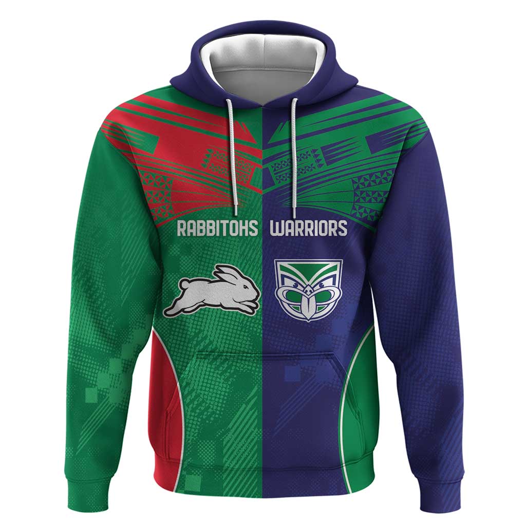 Custom Warriors-Rabbitohs Hoodie Together Sporty Style