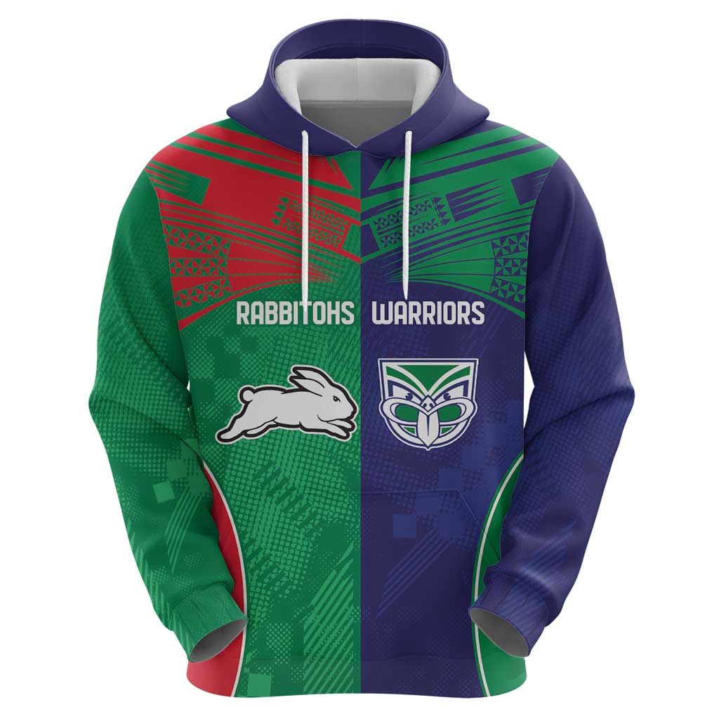 Custom Warriors-Rabbitohs Hoodie Together Sporty Style