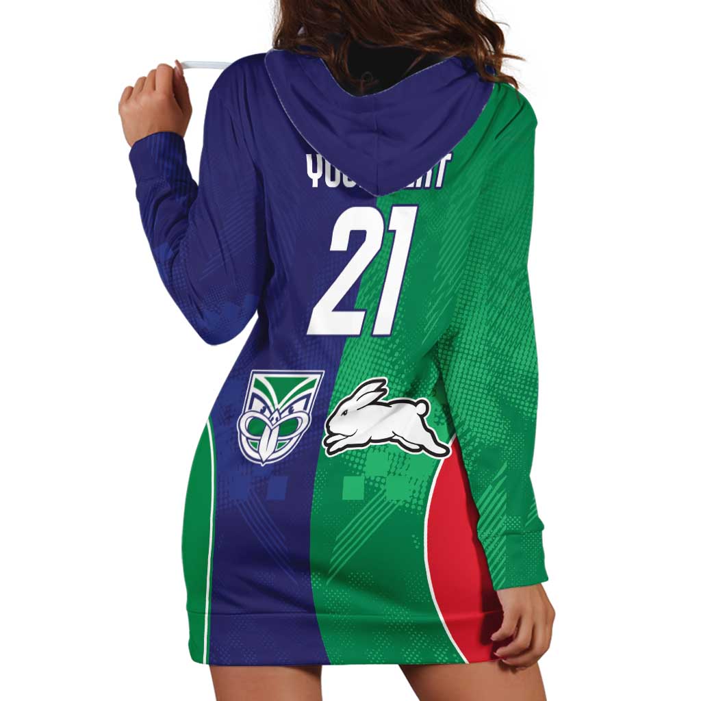 Custom Warriors-Rabbitohs Hoodie Dress Together Sporty Style