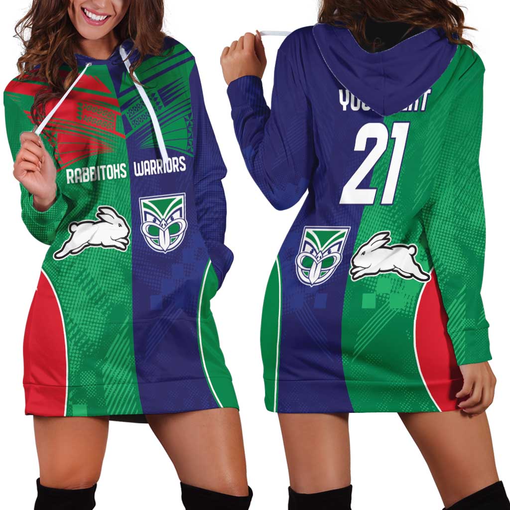 Custom Warriors-Rabbitohs Hoodie Dress Together Sporty Style