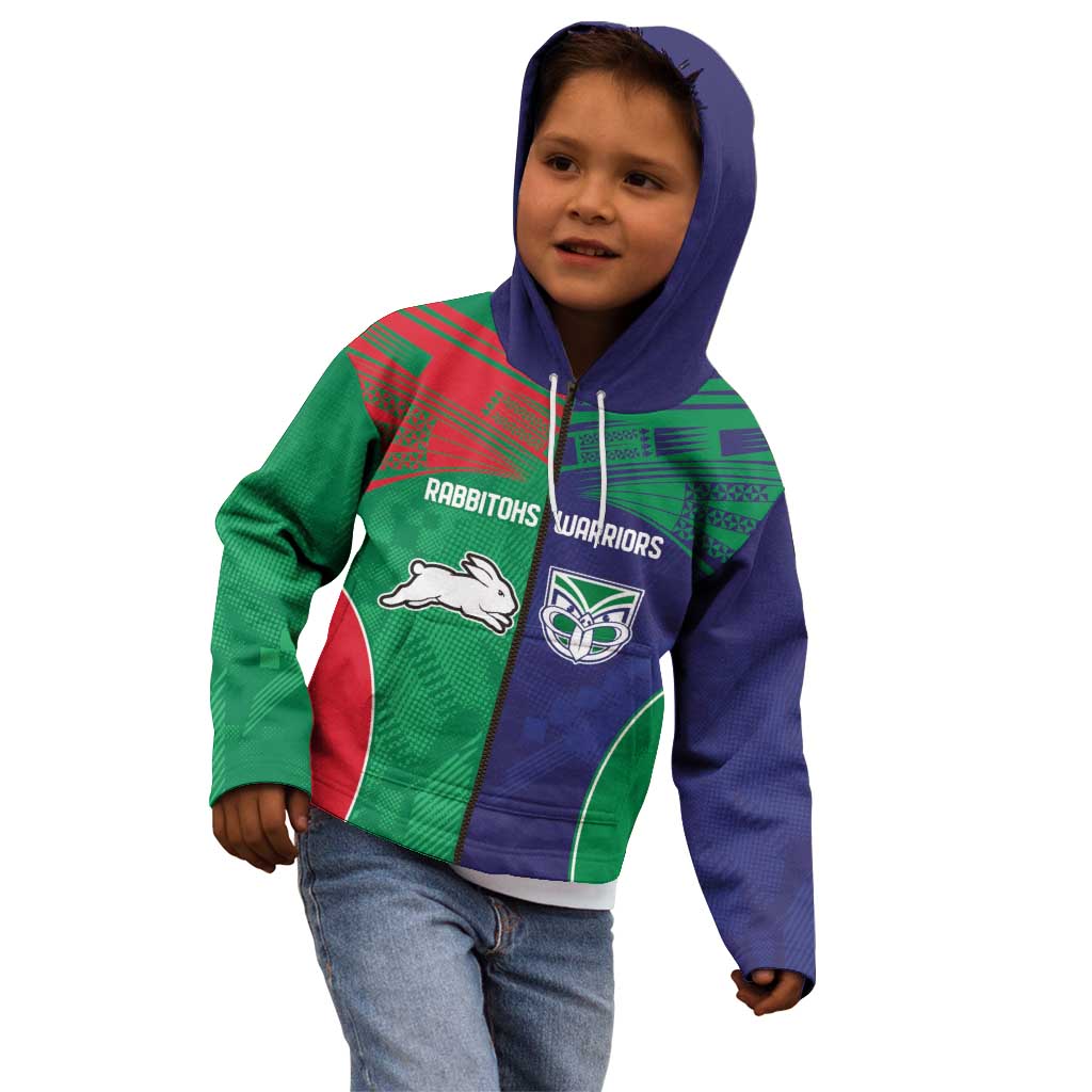 Custom Warriors-Rabbitohs Kid Hoodie Together Sporty Style