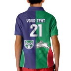 Custom Warriors-Rabbitohs Kid Polo Shirt Together Sporty Style