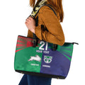 Custom Warriors-Rabbitohs Leather Tote Bag Together Sporty Style