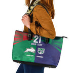 Custom Warriors-Rabbitohs Leather Tote Bag Together Sporty Style