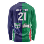 Custom Warriors-Rabbitohs Long Sleeve Shirt Together Sporty Style