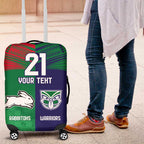 Custom Warriors-Rabbitohs Luggage Cover Together Sporty Style