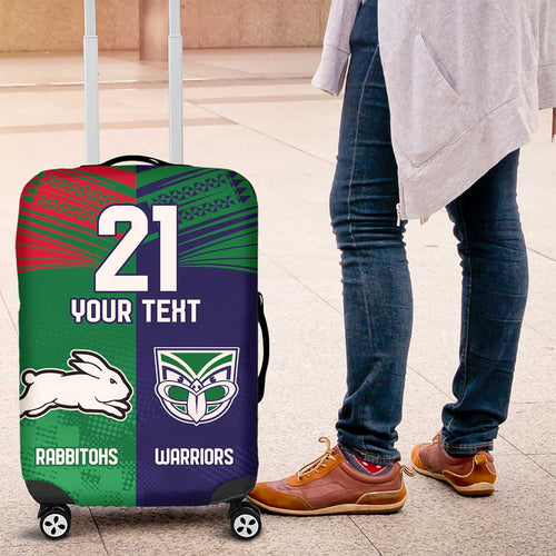 Custom Warriors-Rabbitohs Luggage Cover Together Sporty Style