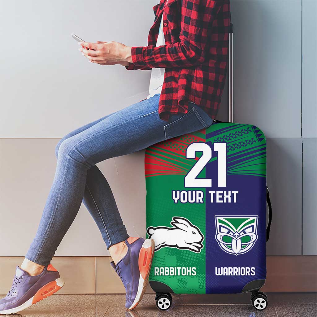 Custom Warriors-Rabbitohs Luggage Cover Together Sporty Style
