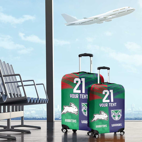 Custom Warriors-Rabbitohs Luggage Cover Together Sporty Style