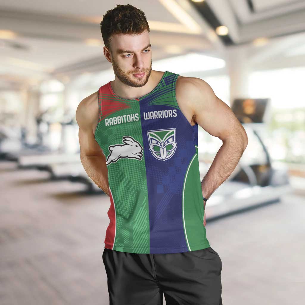 Custom Warriors-Rabbitohs Men Tank Top Together Sporty Style