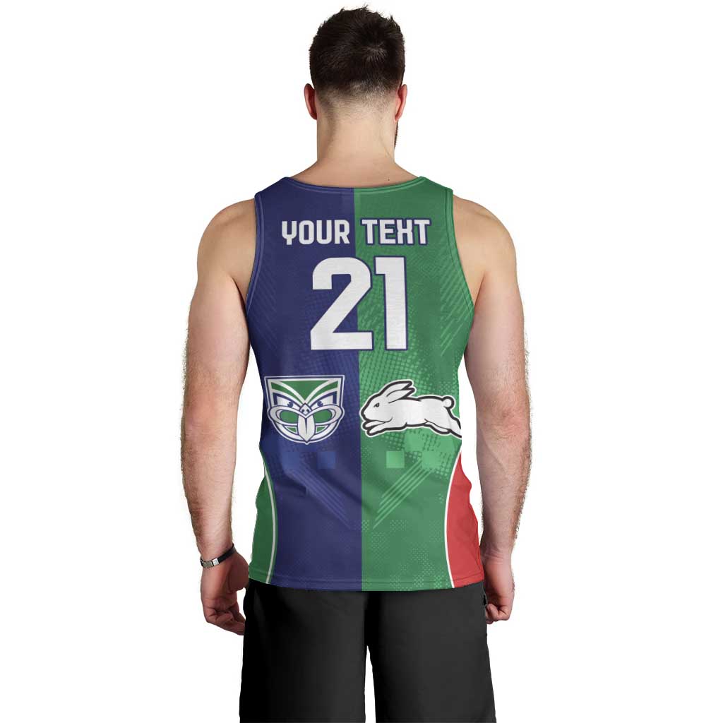 Custom Warriors-Rabbitohs Men Tank Top Together Sporty Style