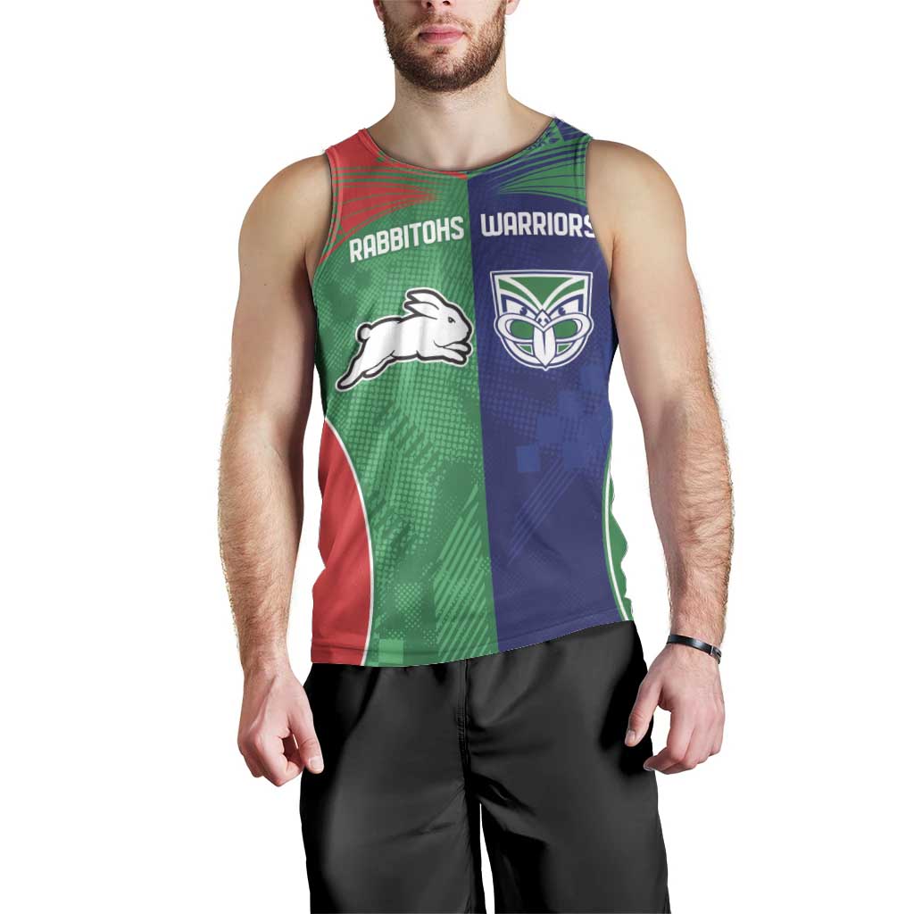 Custom Warriors-Rabbitohs Men Tank Top Together Sporty Style